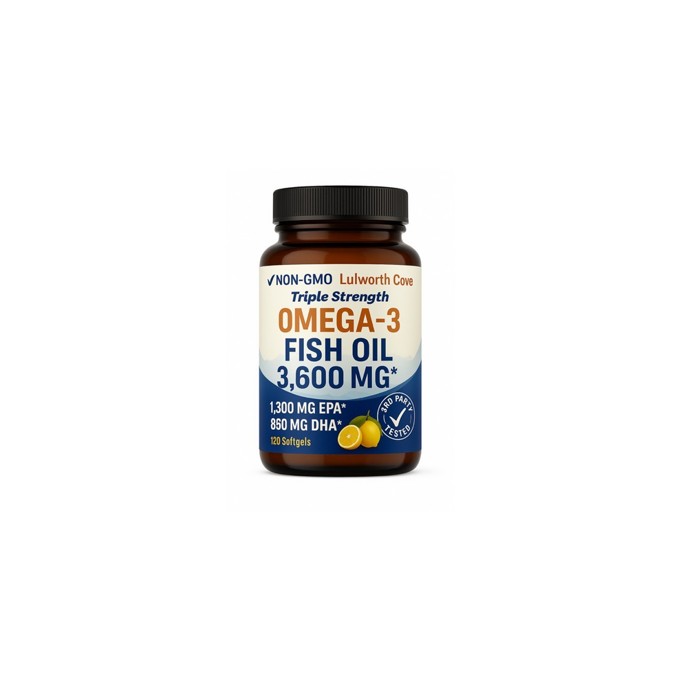 Photos - Vitamins & Minerals Omega-3 Fish Oil 3600mg High Strength Supplement - EPA & DHA 120 Softgels