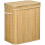 Foldable Bamboo Laundry Basket 90L, Removable Inner Bag with Lid 1