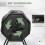 Rotating Compost Bin 160L, 2 Compartments Garden Composter, Outdoor Waste Container 7