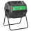 Rotating Compost Bin 160L, 2 Compartments Garden Composter, Outdoor Waste Container 2