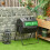 Rotating Compost Bin 160L, 2 Compartments Garden Composter, Outdoor Waste Container 3
