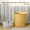 Willow Laundry Basket with Lid, Handle and Removable Laundry Bag, Natural 7