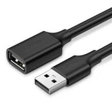 Adaptateur de câble Ugreen USB-A (femelle) vers USB-A (mâle), 1 m - noir