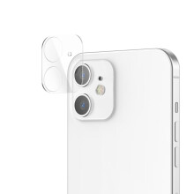 Cubierta de lente de vidrio templado para iPhone 12 - Transparente