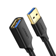 UGREEN Cable alargador USB-A 3.0 macho a hembra, 1m - Negro