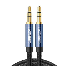 Câble mini-jack audio Ugreen AUX 3,5 mm mâle vers mâle, 3 m - Bleu
