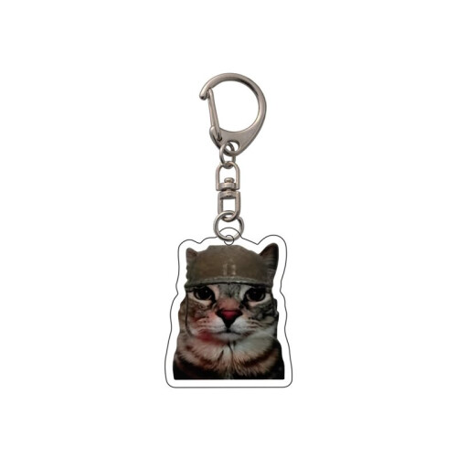 8pcs Cat Meme  Keychain,Funny Meme Image,Cat  Backpack Charm,for Nurses,Doctors,Students and Office Workers 1