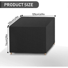 126 x 126 x 74 cm Protective Cover Furniture Cover, Garden Furniture Cover, Outdoor Table Cover