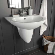 vidaXL Basin White 52 x 45 x 49 cm Glazed Ceramic