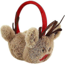 Kids' Winter Faux Fur Earmuffs Cute Reindeer Ear Warmers1pc