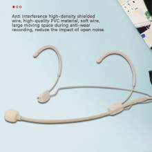 Double Ear Hanging Omnidirectional Headset Microphone Condenser Headworn Headset Microphone 3.5mm J