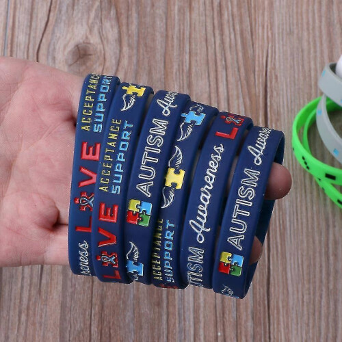 Personalized Create Change Silicone Wristbands 6 Pcs Autism Awareness Bracelets 1
