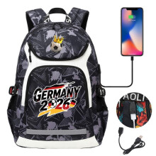 (23. style as pictured, 47CMX32CMX15CM) 2026 Soccer National Team Reflective Strip Youth Student Backpack Travel Bag Unisex