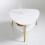 Mesa de centro moderna, estante, patas de madera, ModernHome blanco 8