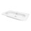 Bathroom Vanity Basin Sink Satin White Rectangular Resin Waste Modern 80.4cm 1
