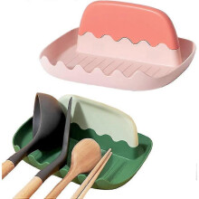 Pieces Multi-function Kitchen Spoon Holder, Plastic Spatula Holder, Plastic Spoon Rest, Lid Holder And Spoon Rest for Kitchen Counter(green, Orange)