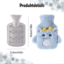 Hot Water Bottle with Cover, Hot Water Bottle, Plush Hot Water Bottle, Mini Hot Water Bottle, Mini Silicone Hot Water Bag, Safe And Durable Recyclable