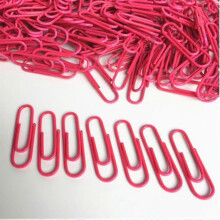 100pcs Hot Pink Office Paper Clip School Supplies Study Article