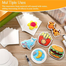 Kit de Peinture Texturée Magic Paint Paper DIY avec Pinceaux, Éponges et Stylos de Dessin