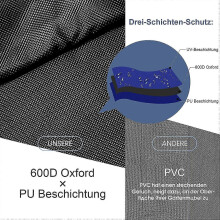 242cm x 162cm x 100cm Patio Furniture Cover Patio Furniture Cover, 600d Oxford Fabric Protective Cover
