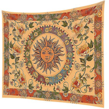 Trippy Tapestry Aesthetic Bedroom Tapestry Plant Tapestry Floral Sun Moon Tapestry