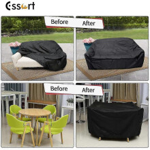 1pcs 123x123x74cm Furniture Cover Waterproof Garden Furniture Cover, Furniture Protection Cover Garden Cover Tables, Sofas, Recliners, Chairs, Black
