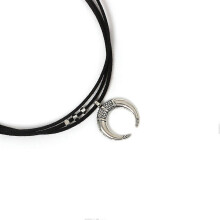 Ladies Black Moon Crescent Pendant Necklace Sexy Handmade Bohemian Necklace