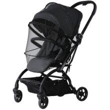 Universal Stroller Mosquito Net - Foldable Pram Mosquito Net with Two-way Zipper for Stroller, Car Seat, Prams And Carrycot (black)