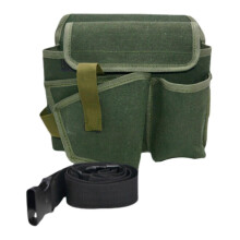 Electrician Waist Tool Bag Canvas Tool Pouch with Waist Belt for Screwdriver