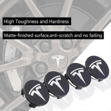 For Tesla Wheel Cap Kit Center Hub Cap Set Wheel Nut Cover Center Modification Hub Cover for Model Y Mode 3 Mode S Mode X
