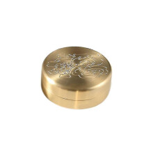 Brass Pill Box Waterproof Sealed Brass Outdoor Pill Jewelry Tea Box Dustproof Waterproof Moisture-p