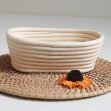 10inch Oval Bread Proofing Basket 2 Packaging-baking Bowl Dough Gifts for Bakers Proving, Silicone Bread Scraper+silicone Brush+french Bread Blade Too