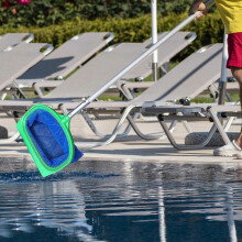 Pool Net, 2 Pieces Interchangeable Pond Net for Cleaning, Floor Cleaning Net for Pool, Garden, Pond, Fountain, Tub, Spa Aquarium