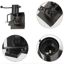 Humanoid Indoor Wall Lamp Art Deco Wrought Iron E27 Base Bedroom Kitchen (skateboard Villain Black)