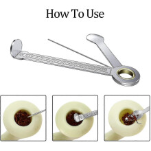 3 Packs Tamper Tool Reamer Tool Stainless Steel Cleaner Cleaning Tool Reamers