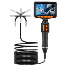 360 4.3 Inch Two-Way Rotary Articulating Endoscope Camera HD 1080P 3.9mm Car Inspection Borescope Industrial Endoscope