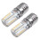 2X E17 Socket 5W 64 LED Lamp Bulb 3014 SMD Light Warm White AC 110V-220V 1