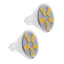 2X 3W MR11 GU4 250LM LED Bulb Lamp 15 5630SMD Warm White Light