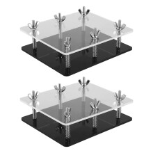 2PCS Card Bending Corrector Tool: Flat Card Press-Kit with Acrylic Holder Flattering Device for Repair and Protection