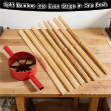 8 Cut Bamboo Splitter 5.5 Inch Bamboo Split Steel Manual Dividing Splitting Tool with Both Side Handle Blade for Farm C