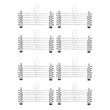 48 PCS Skirt Hangers with Clips, Pants Hanger Metal Pant Hangers Space Saving for Pants Skirts Clothes