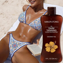 (236ml) Outdoor Beach Tanning Oil 236ml Sunbathing Body Tan Accelerator Quick Darkening