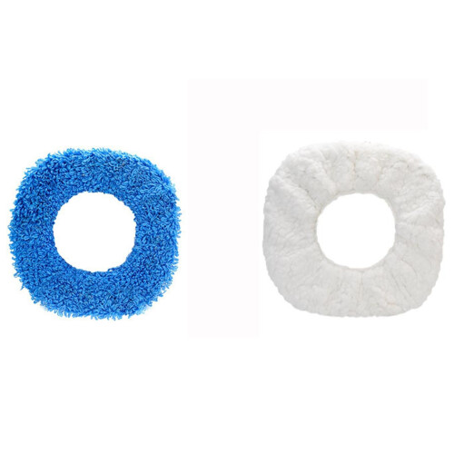 2x Disposable Mop,Washable Durable Replacement Microfiber Pads Dust Push Mop Cloth  & White