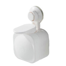 Modern Simple Portable Bathroom Manual Traceless Soap Case Wall Mount No Punch Lastics Soap Dispenser Suction Cup Soap Dispenserwhite