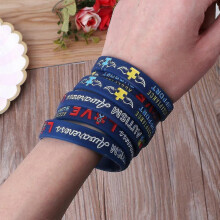 Personalized Create Change Silicone Wristbands 6 Pcs Autism Awareness Bracelets