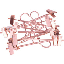 20 Pieces of High-Strength Strong Rose Gold Pants Skirt Bottom Hanger with Clip