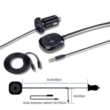Bluetooth Hands-free Receiver - Usb Car Charger with Built-in Mic