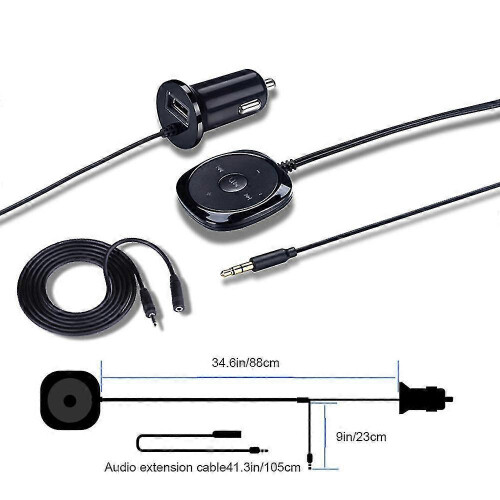 Bluetooth Hands-free Receiver - Usb Car Charger with Built-in Mic