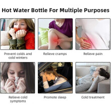 Hot Water Bottle with Cover, Hot Water Bottle, Plush Hot Water Bottle, Mini Hot Water Bottle, Mini Silicone Hot Water Bag, Safe And Durable Recyclable