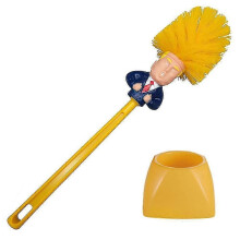 (B and base) Funny Donald-Trump Toilet Brush Multipurpose Bathroom Brush Cleaner MAGA Presidential Novelty Gift